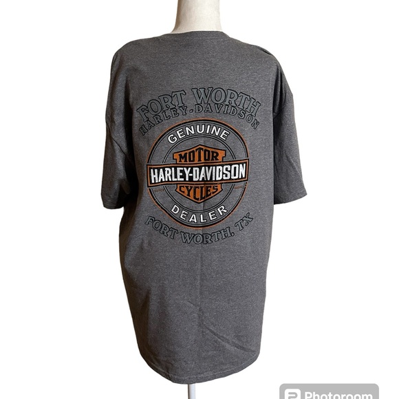 Harley Davidson Milwaukee Motorcycles Fort Worth Texas T-Shirt - Picture 3 of 6
